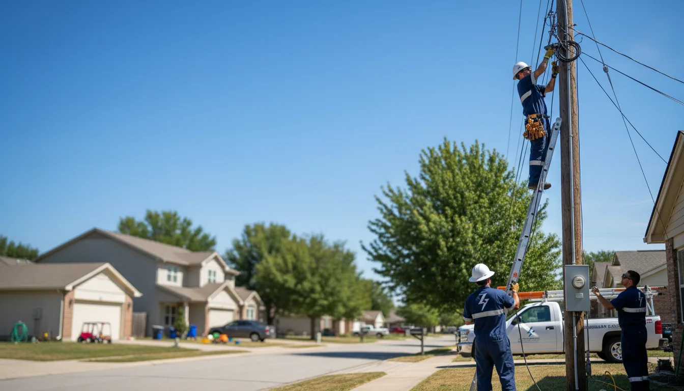 Residential electrician providing installation services in Battiest, OK